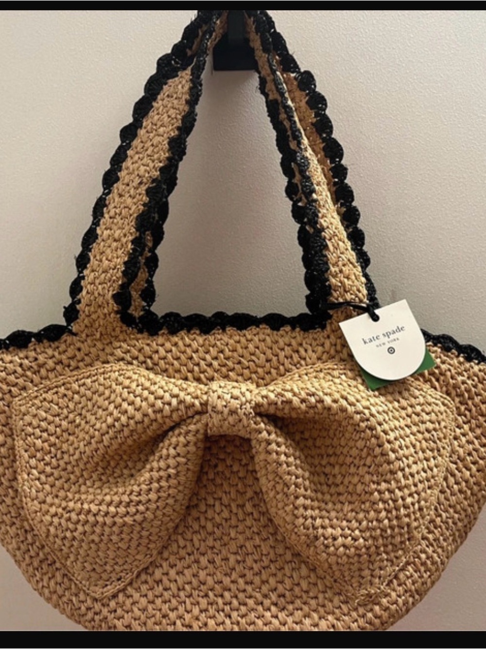 kate spade new york x Target Raffia Bow Tote Bag